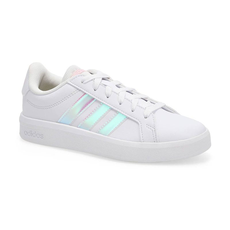 Baskets GRAND COURT 3.0 J, blanc/iridescent/presque rose, enfants