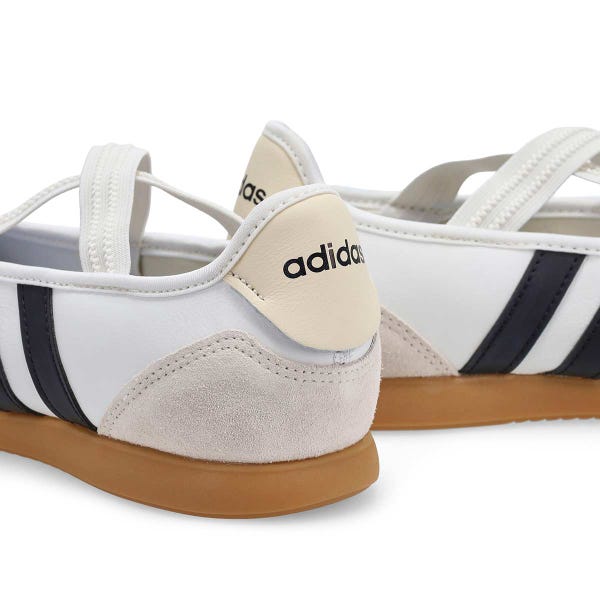 Espadrille Barreda Mary Jane pour femmes - Blanc/Noir/Gomme