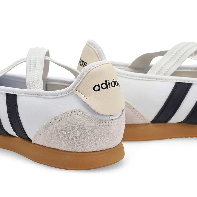 Espadrille Barreda Mary Jane pour femmes - Blanc/Noir/Gomme