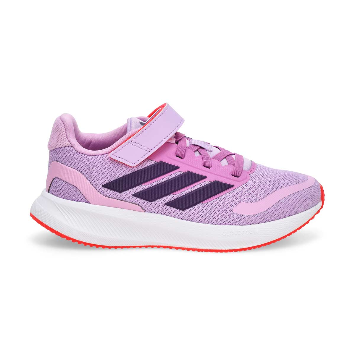Girls'  RunFalcon 5 EL C Sneaker - Power Plum/Aurora Plum/Lucid Red