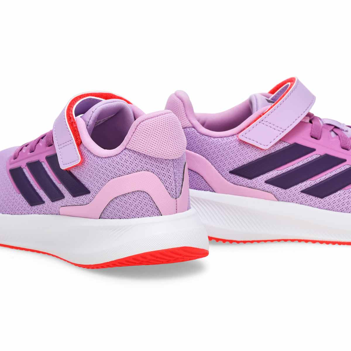 Girls'  RunFalcon 5 EL C Sneaker - Power Plum/Aurora Plum/Lucid Red
