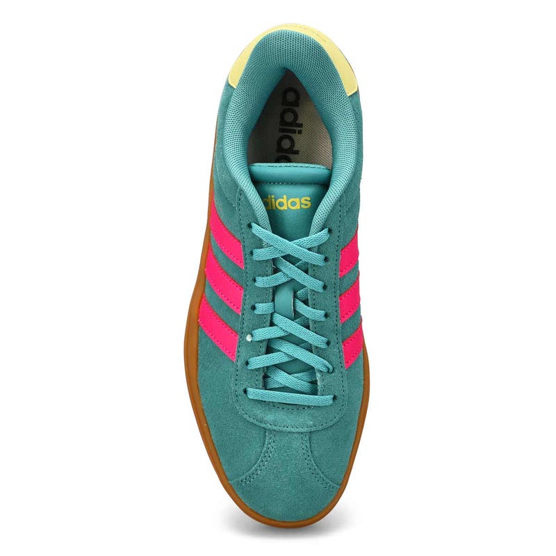 Women's VL Court Bold Lace Up Sneaker - Powder Teal/Shock Pink/Powder Yellow