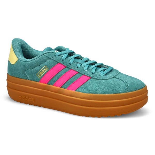 Women's VL Court Bold Lace Up Sneaker - Powder Teal/Shock Pink/Powder Yellow