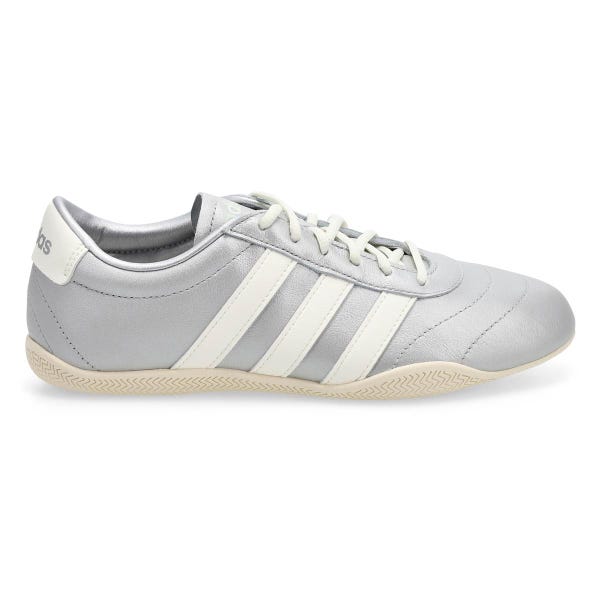 Women's Grand Court Lo Low Profile Sneaker - Silver Metallic/Off White