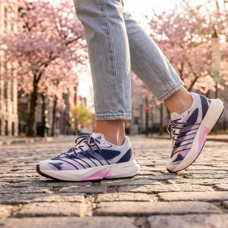 Women's  Light Blaze Lace Up Sneaker - Off White/Bliss Lilac