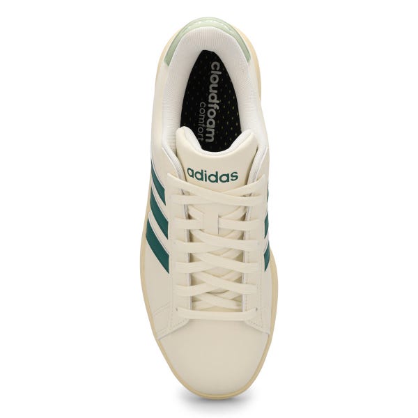 Men's Grand Court 2.0 Lace Up Sneaker - Off White/Collegiate Green/Tent Green