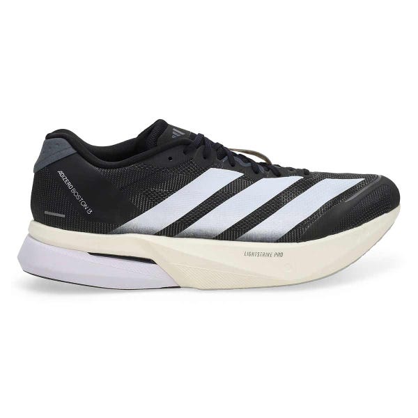 Baskets de performance ADIZERO BOSTON 13, noir/blanc/gris cinq, hommes