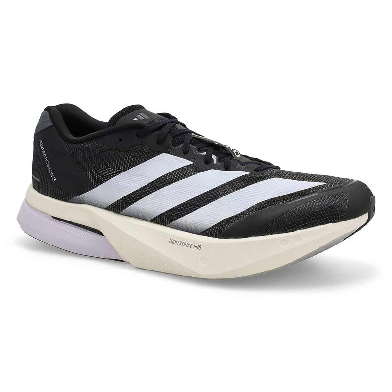 Baskets de performance ADIZERO BOSTON 13, noir/blanc/gris cinq, hommes