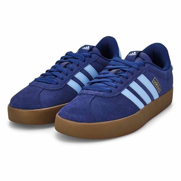 Women's VL Court 3.0 Lace Up Sneaker - Dark Blue/Glow Blue/White