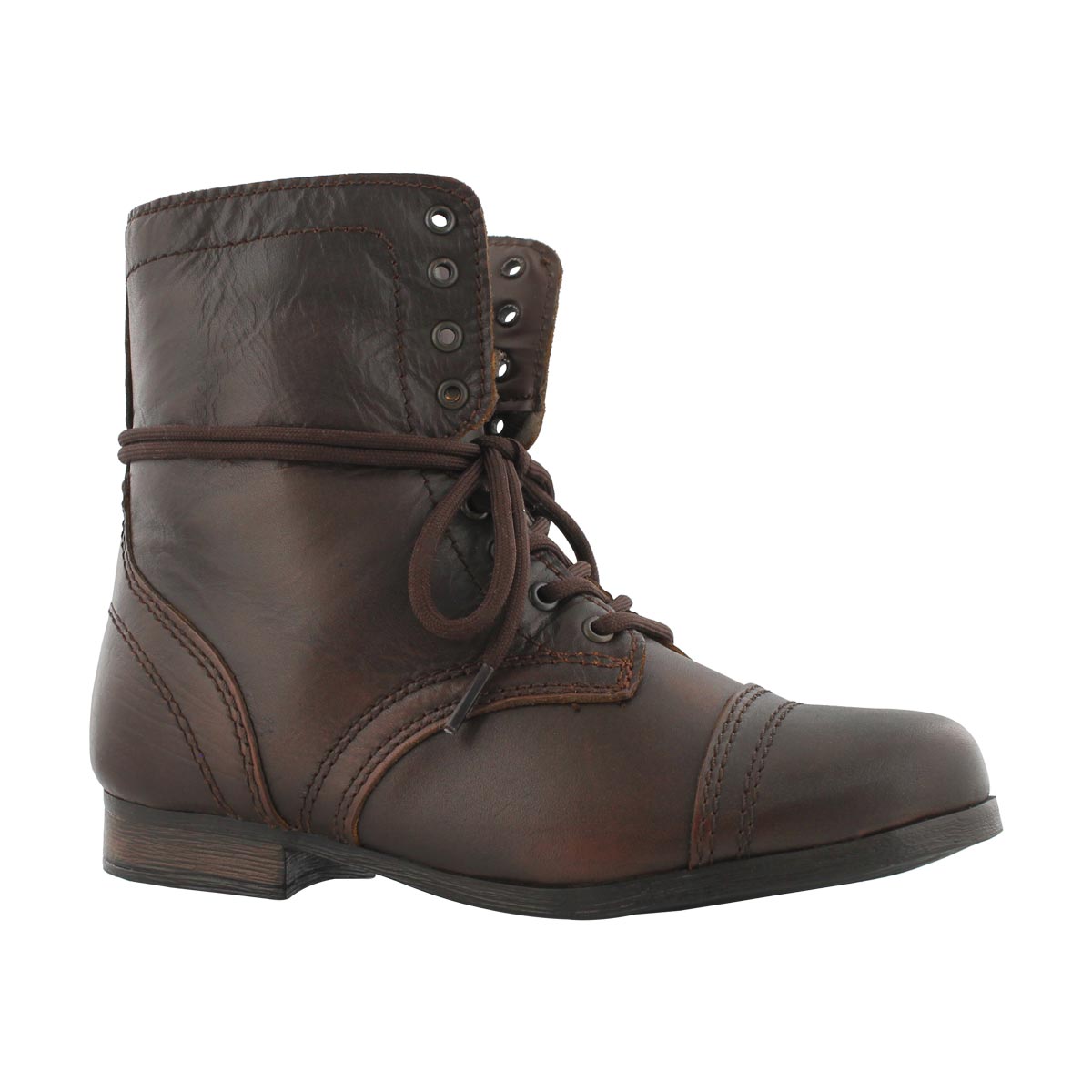 steve madden combat boots cognac