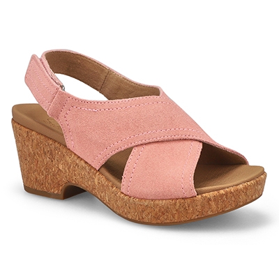 Lds Julie Wedge Sandal - Pink