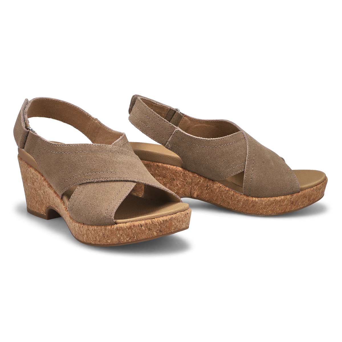 SoftMoc Women's Julie Wedge Sandal - Taupe | SoftMoc.com