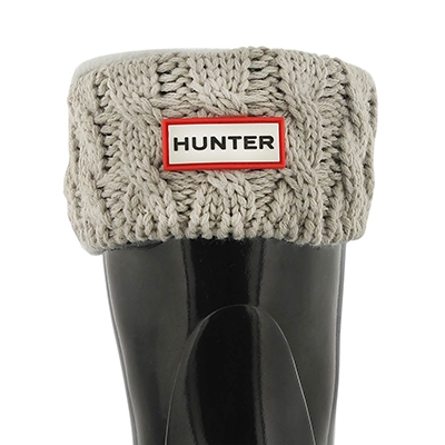 Kds 6 Stitch Cable Boot Sock-Grey