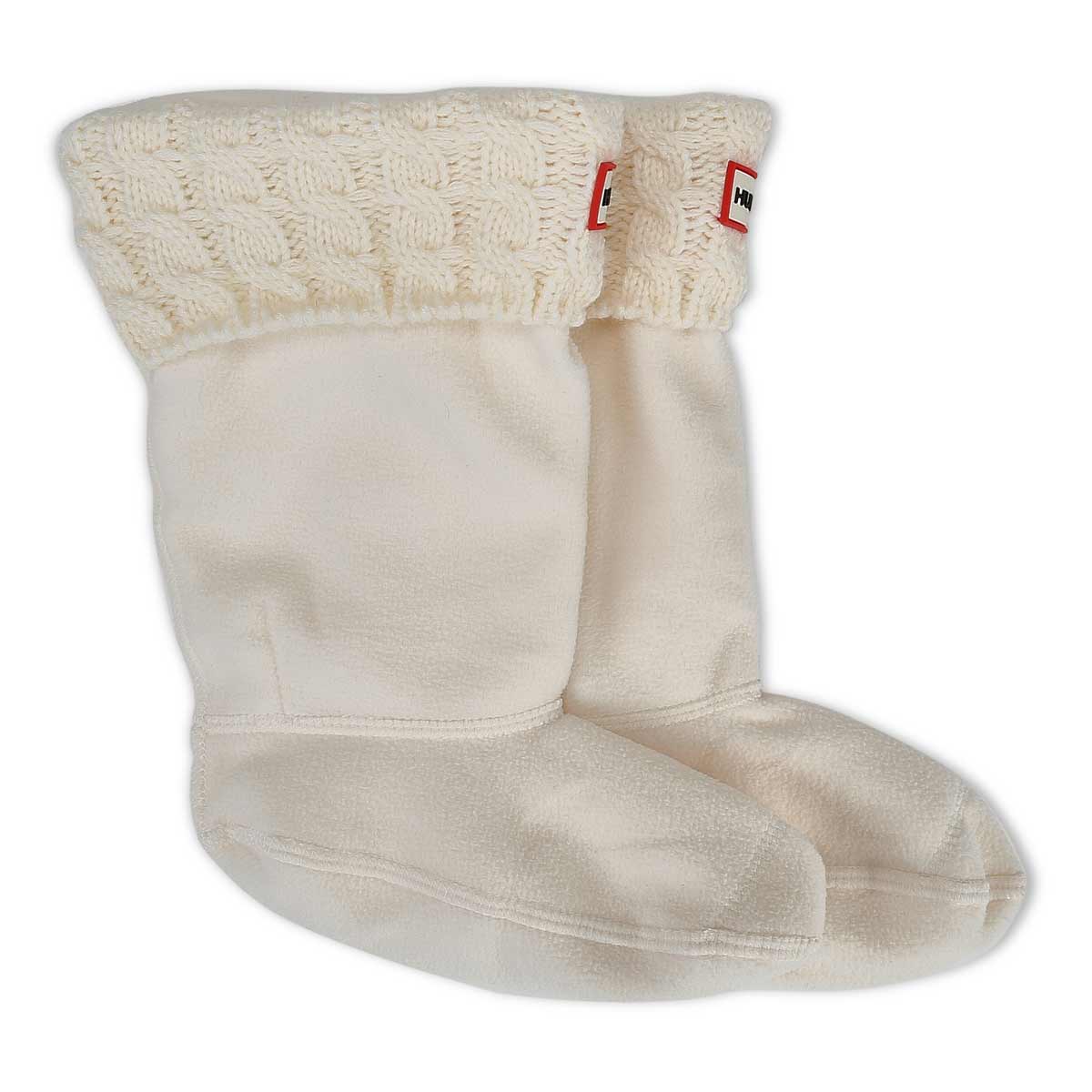 Kids' 6 Stitch Cable Boot Sock - White