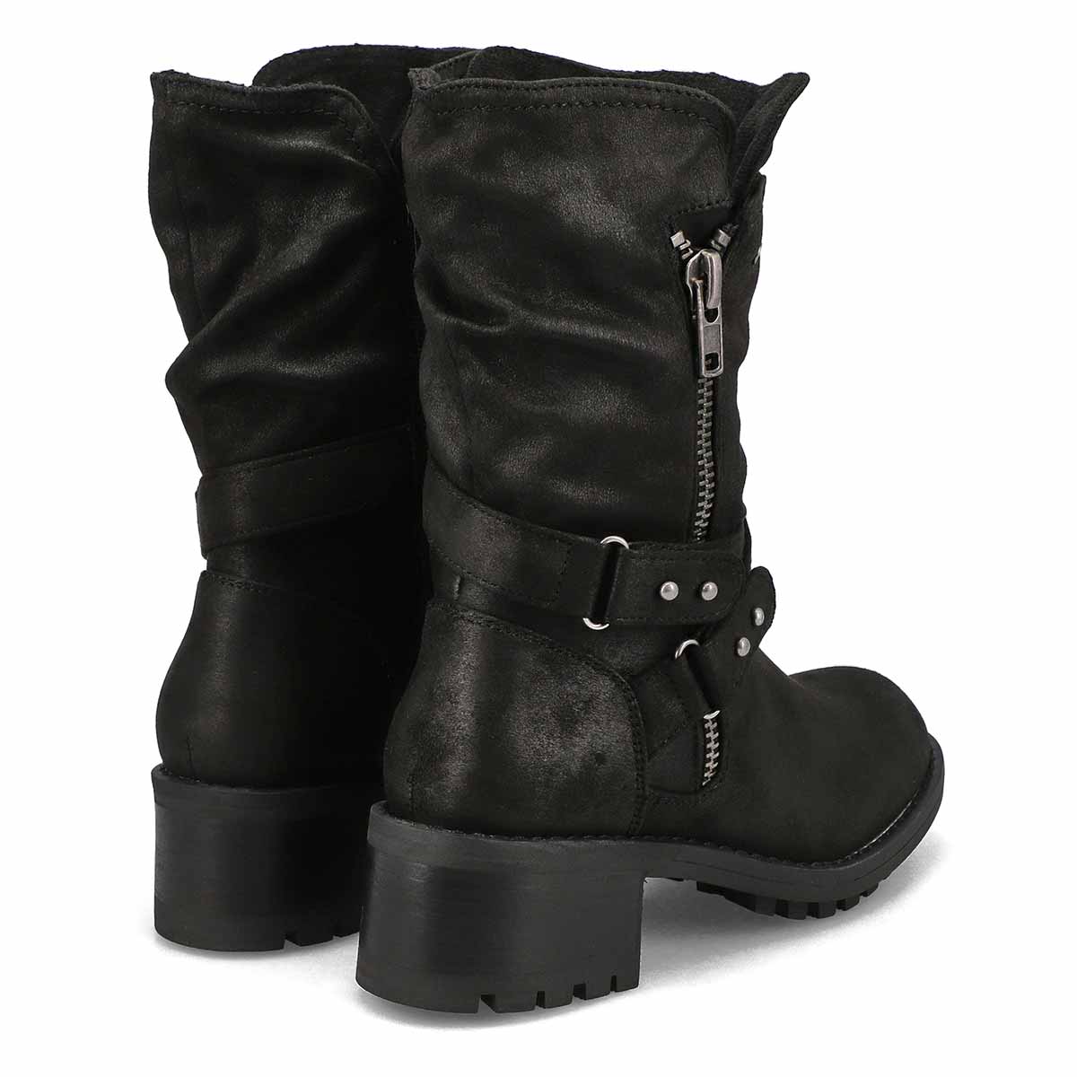 Women's Kassia Mid Calf Combat Boot - Black