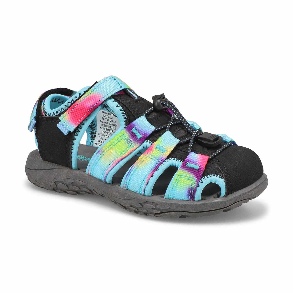 Girls' Kayla Fisherman Sandal -Black Tie Dye