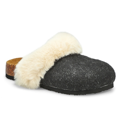 Lds Kendall Open Back Slipper - Anthracite