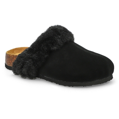 Lds Kendall Open Back Slipper - Black