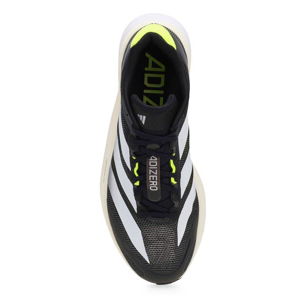 Espadrille performance Homme Adizero Boston 13 - Noir/Blanc/Jaune solaire