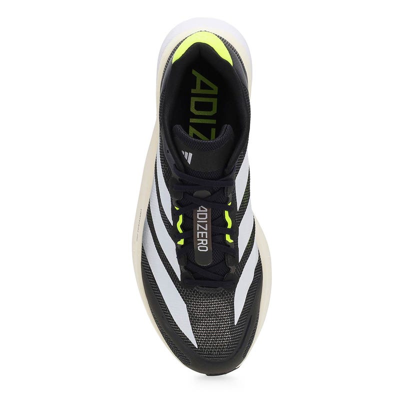 Espadrille performance Homme Adizero Boston 13 - Noir/Blanc/Jaune solaire