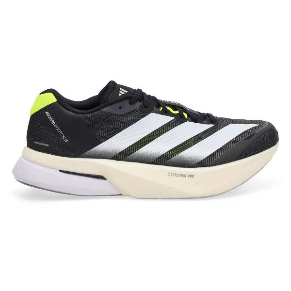 Espadrille performance Homme Adizero Boston 13 - Noir/Blanc/Jaune solaire