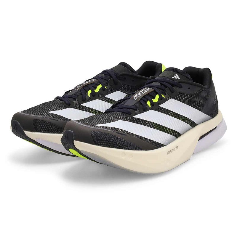 Espadrille performance Homme Adizero Boston 13 - Noir/Blanc/Jaune solaire