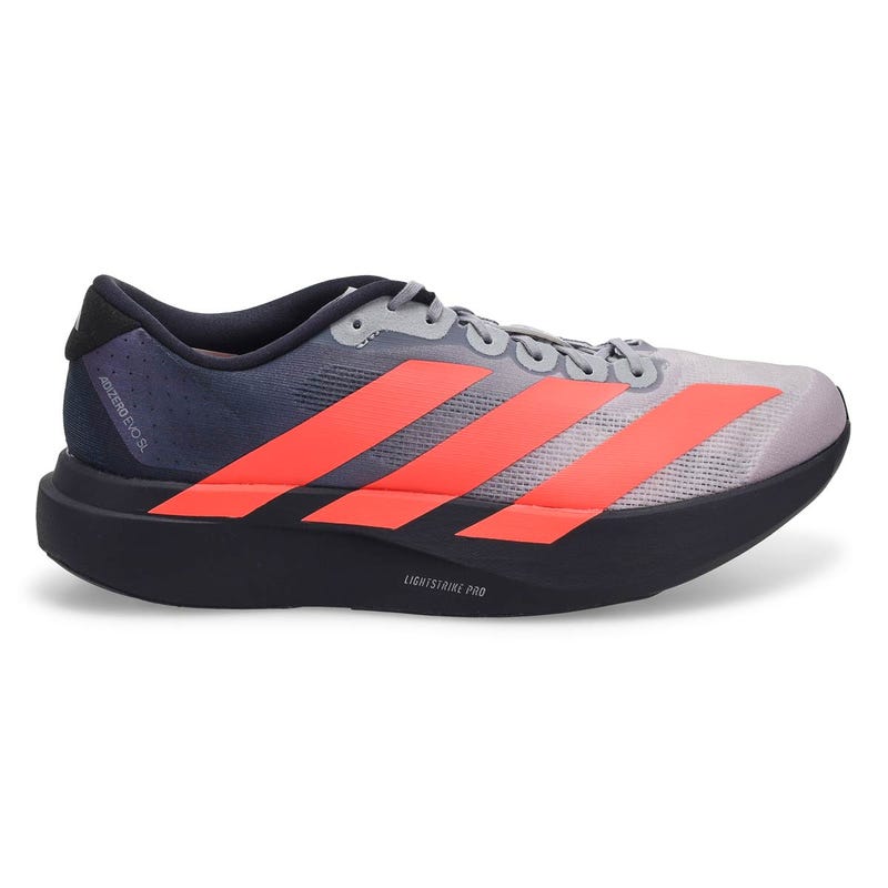 Men's Adizero EVO SL Performance Sneaker - Black/Solar Turbo/Light Onix