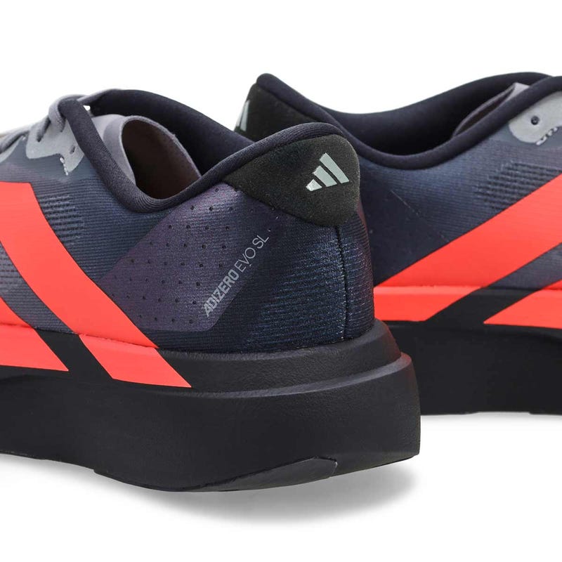 Men's Adizero EVO SL Performance Sneaker - Black/Solar Turbo/Light Onix