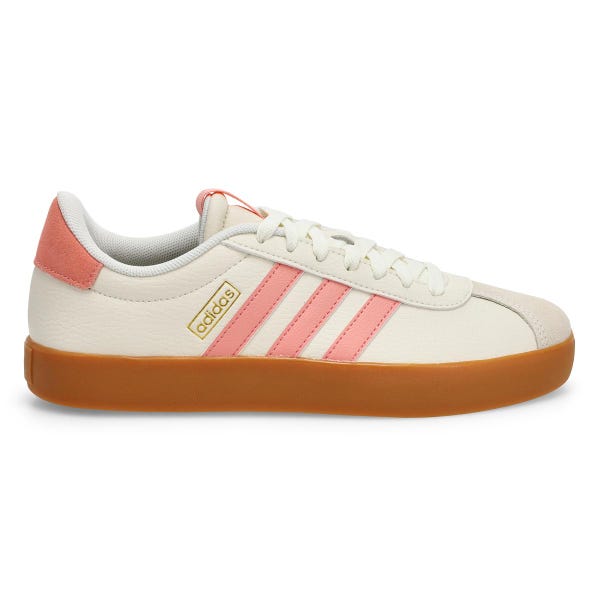 Women's  VL Court 3.0 Lace Up Sneaker - Off White/Semi Frozen Turbo/Gold Metallic