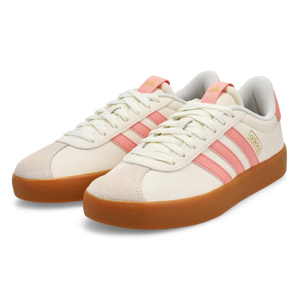 Women's  VL Court 3.0 Lace Up Sneaker - Off White/Semi Frozen Turbo/Gold Metallic