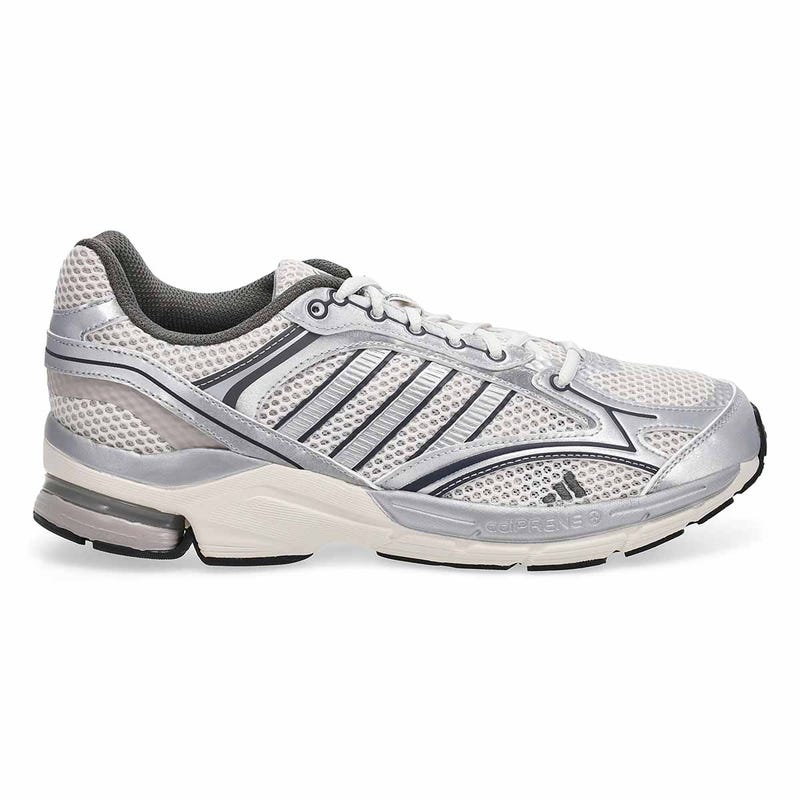 Espadrille à lacets pour hommes Spiritain 2000 – Blanc cristal / Argent métallisé / Gris