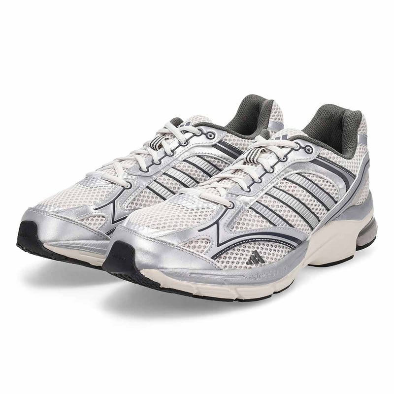Espadrille à lacets pour hommes Spiritain 2000 – Blanc cristal / Argent métallisé / Gris