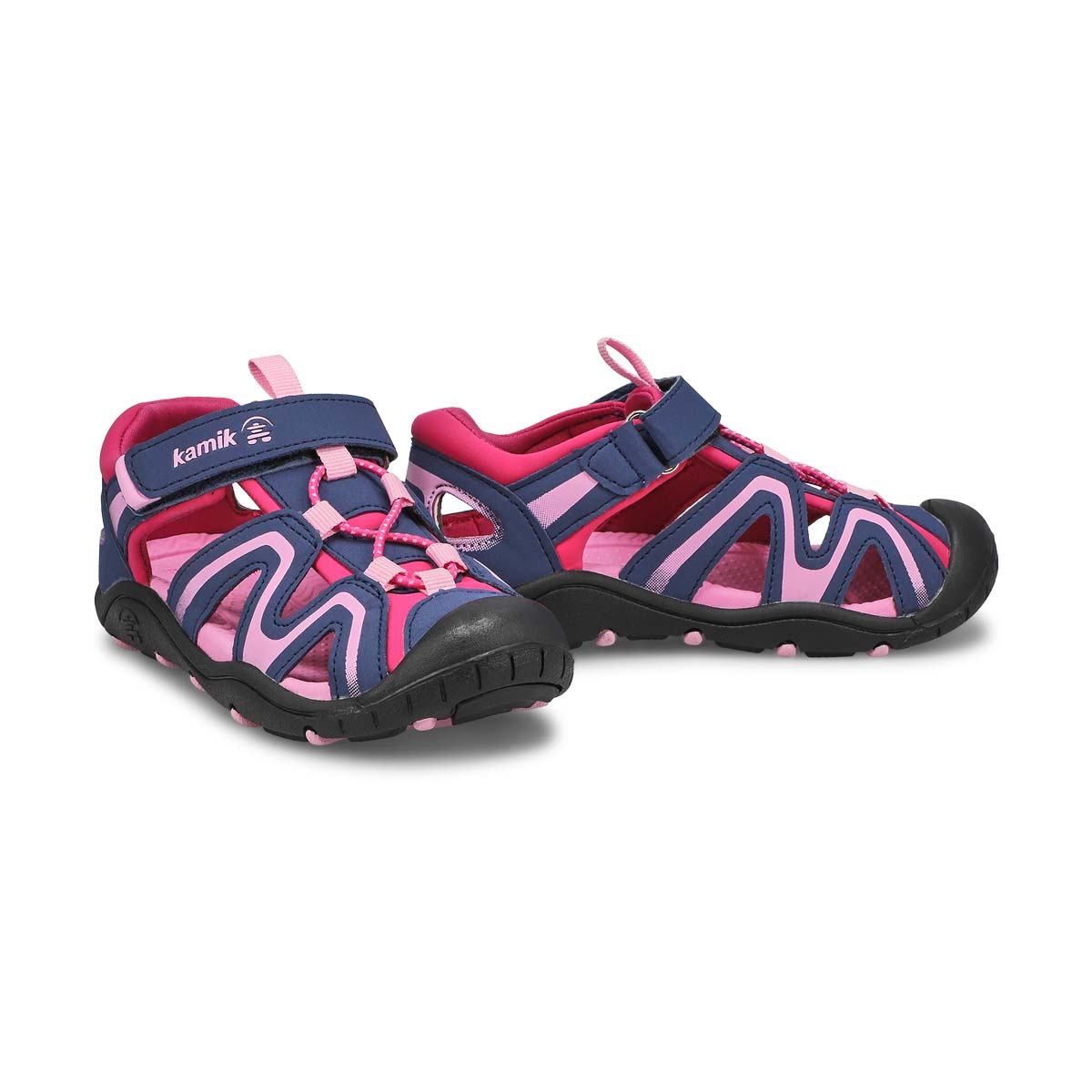 Girls' Kick Closed Toe Sandal - Light Navy