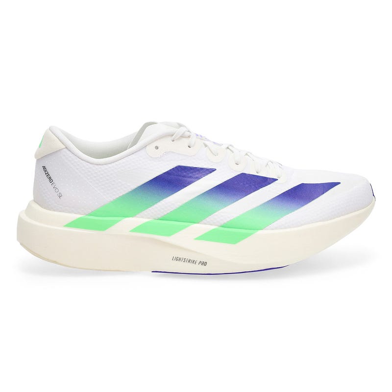 Men's Adizero EVO SL Performance Sneaker - White/Beam Green/White