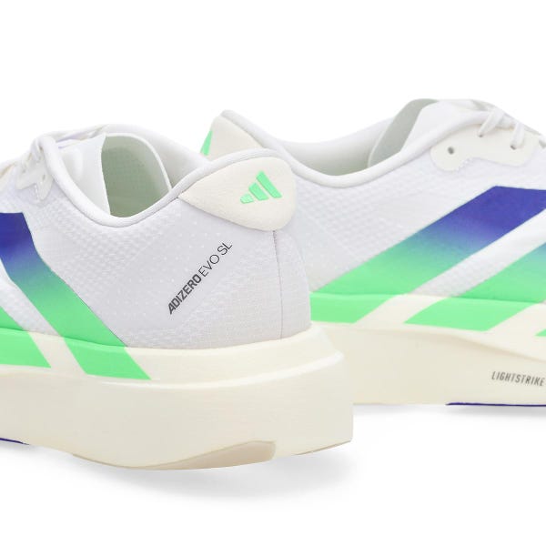 Men's Adizero EVO SL Performance Sneaker - White/Beam Green/White