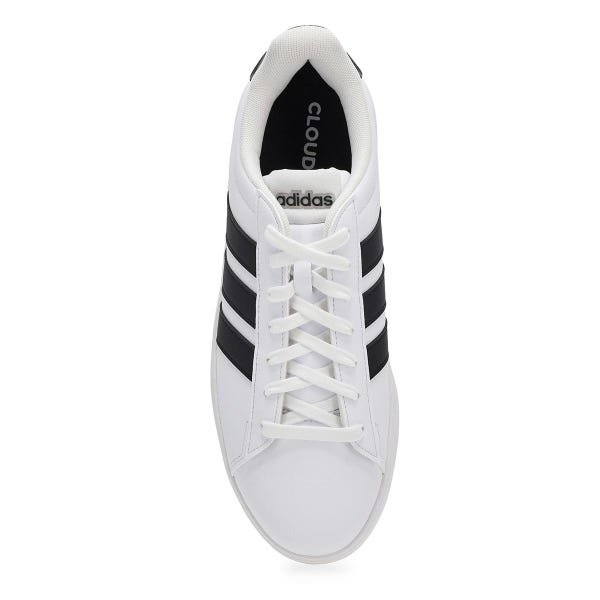 Men's Grand Court 3.0 Lace Up Wide Sneaker - White/Black