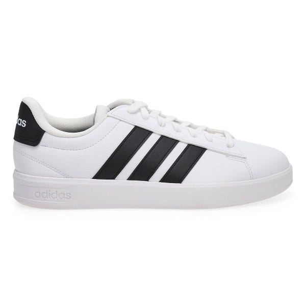 Men's Grand Court 3.0 Lace Up Wide Sneaker - White/Black