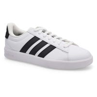 Men's Grand Court 3.0 Lace Up Wide Sneaker - White/Black
