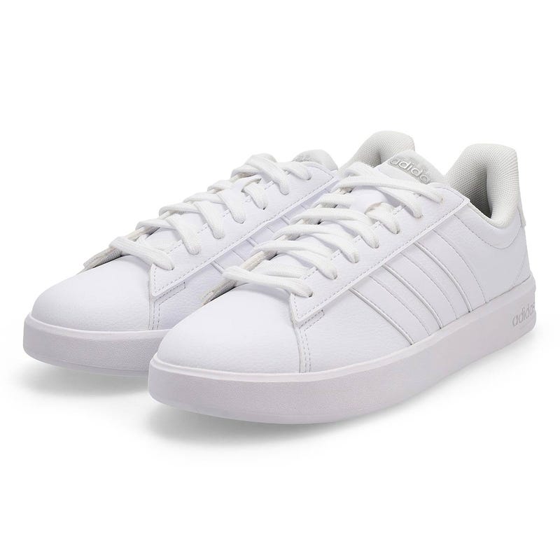 Women's  Grand Court 3.0 Lace Up Sneaker - White/White/Iron Metallic
