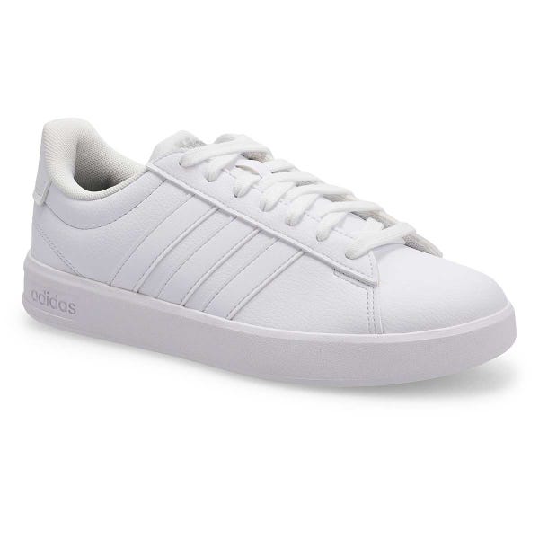 Women's  Grand Court 3.0 Lace Up Sneaker - White/White/Iron Metallic