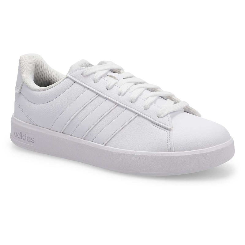 Women's  Grand Court 3.0 Lace Up Sneaker - White/White/Iron Metallic