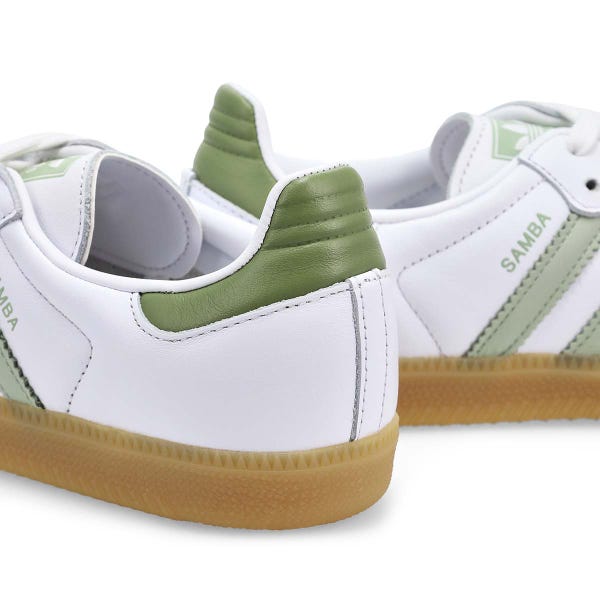 Women's Samba OG Lace Up Sneaker - White/Halo Green/Tent Green