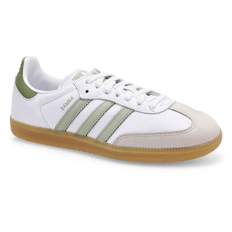 Women's Samba OG Lace Up Sneaker - White/Halo Green/Tent Green