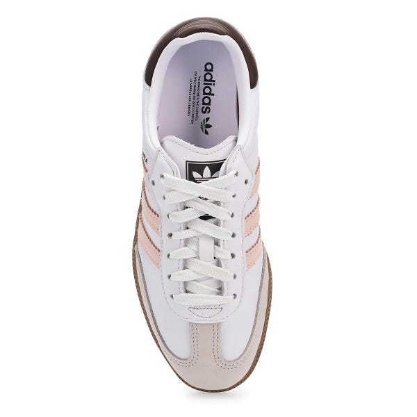 Women's Samba OG lace-up Sneaker - White/Wonder Quartz/Brown.