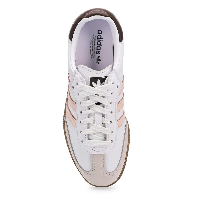 Women's Samba OG lace-up Sneaker - White/Wonder Quartz/Brown.