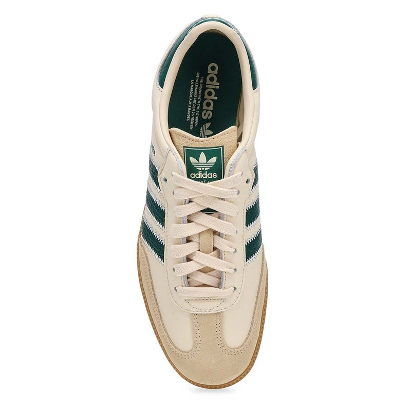 Espadrille à lacets Samba OG pour hommes – Blanc crème/Vert collégial/Gomme