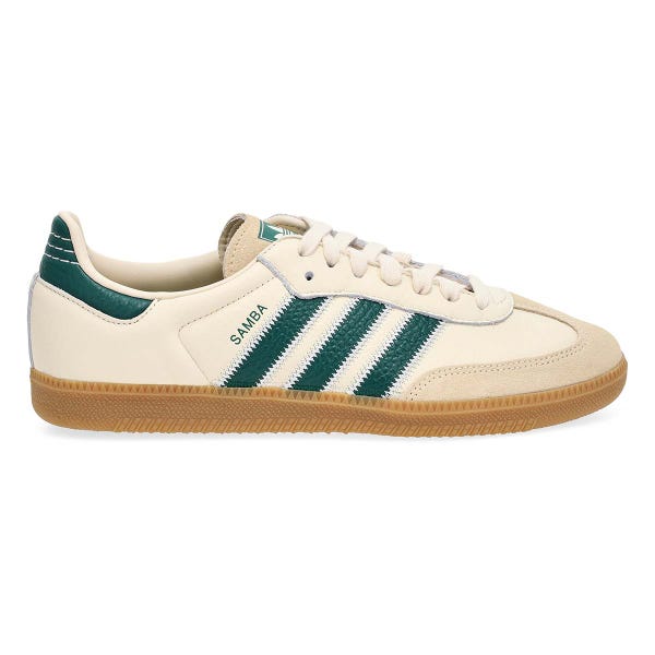 Espadrille à lacets Samba OG pour hommes – Blanc crème/Vert collégial/Gomme