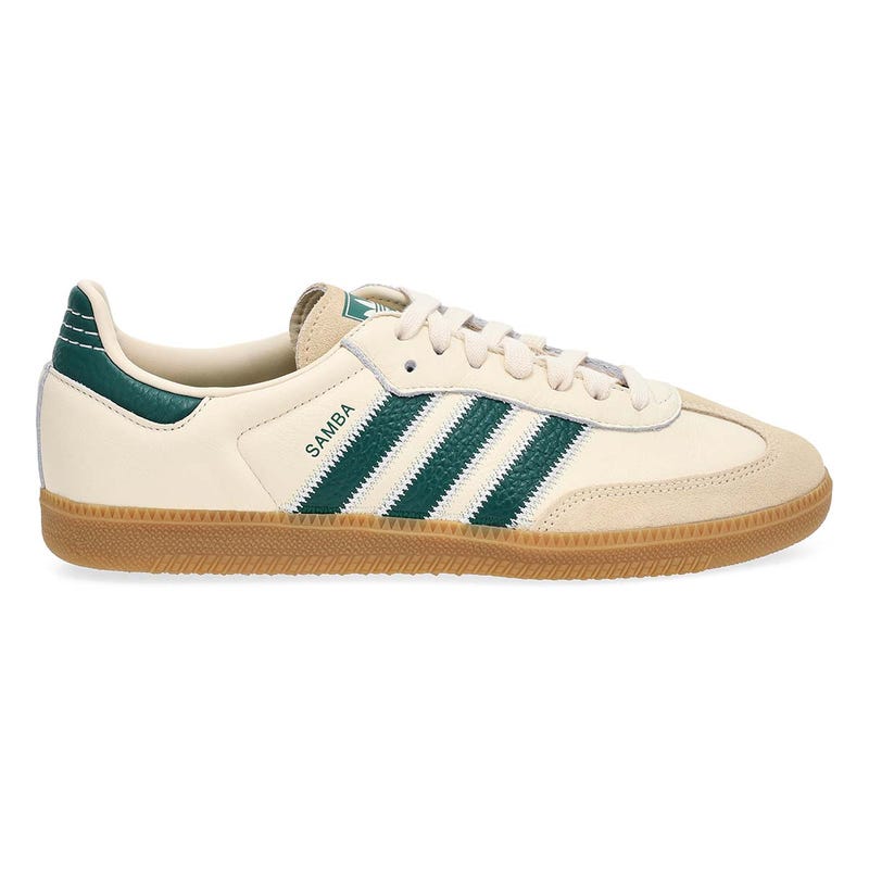 Espadrille à lacets Samba OG pour hommes – Blanc crème/Vert collégial/Gomme