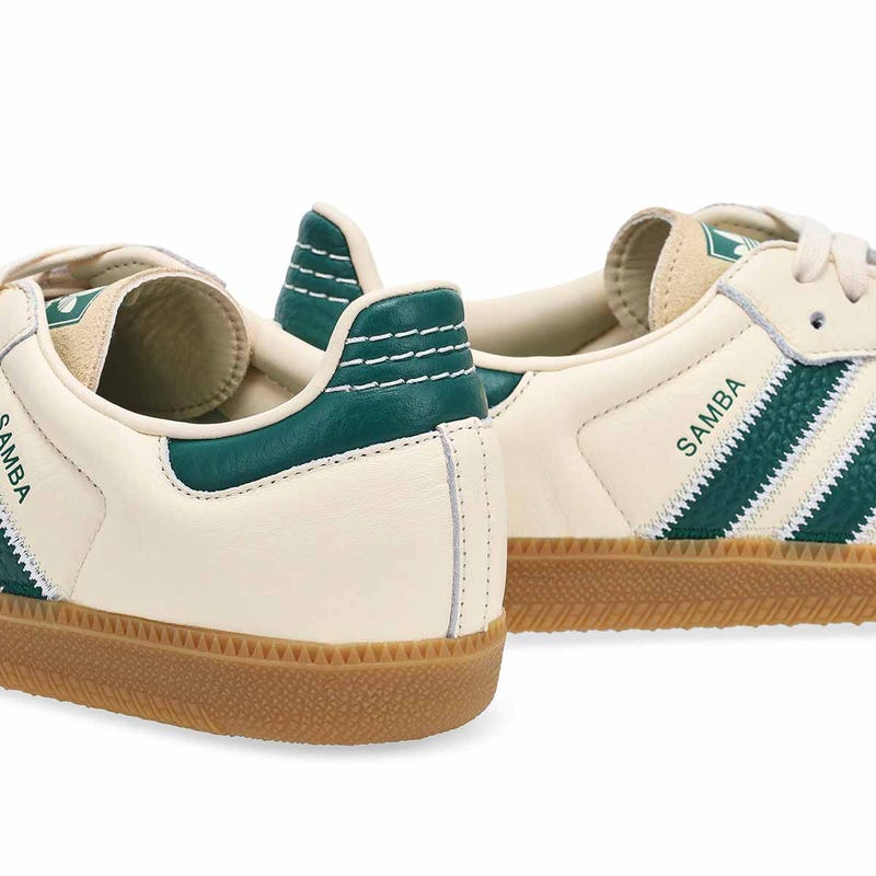Espadrille à lacets Samba OG pour hommes – Blanc crème/Vert collégial/Gomme