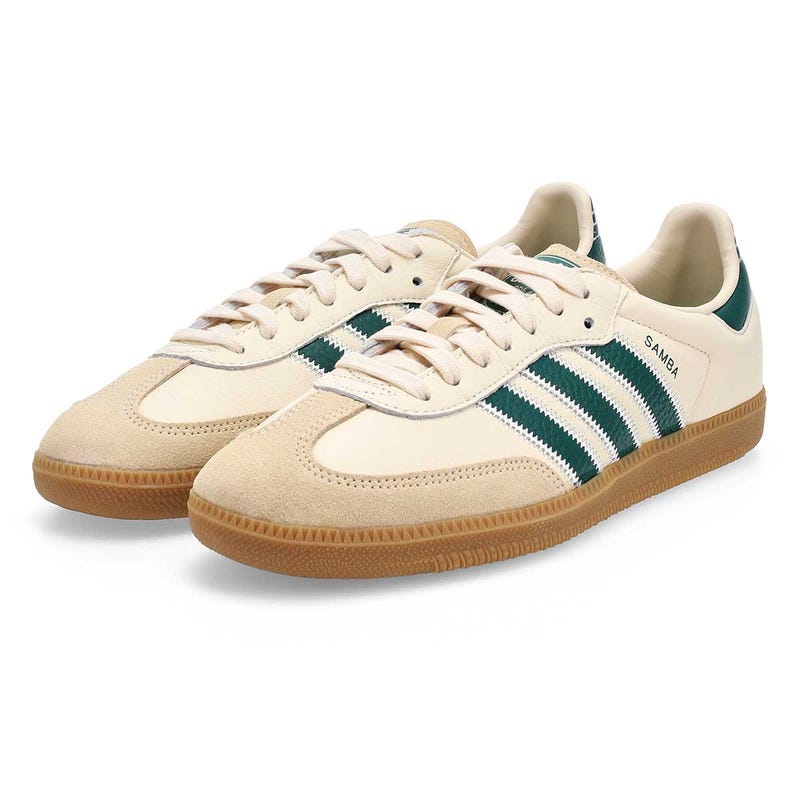 Espadrille à lacets Samba OG pour hommes – Blanc crème/Vert collégial/Gomme